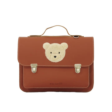 Lederen kleutertas - Teddy Chestnut